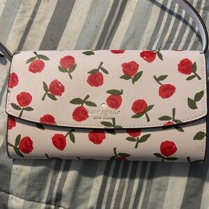 Kate Spade Red Floral Clutch